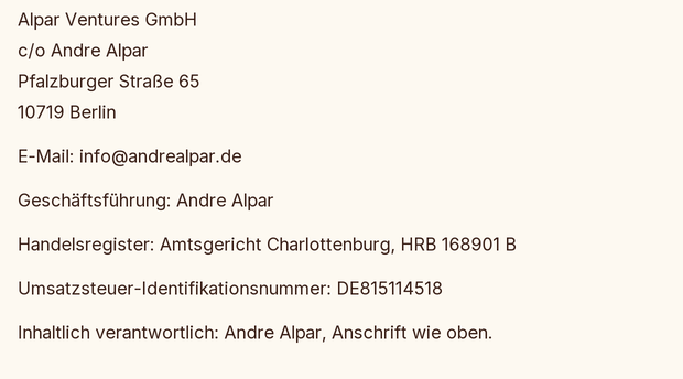 Impressum Daten
